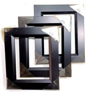8"x10" Deep Matte Black Hand Crafted Frame Set of 3